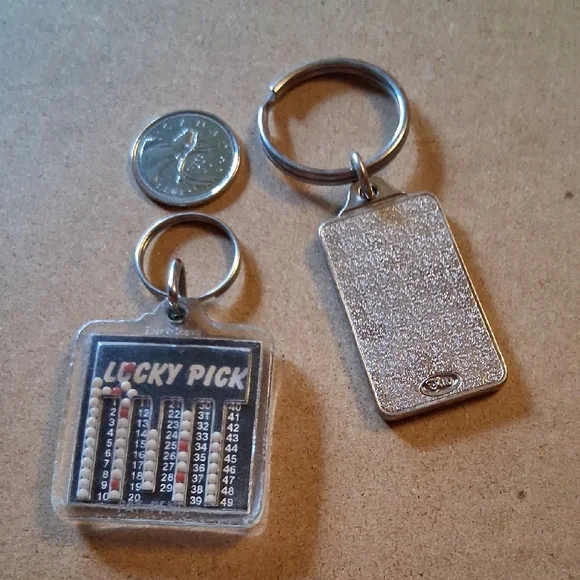 Colorful Keychain Set with Retro Design - Picture 2 of 7